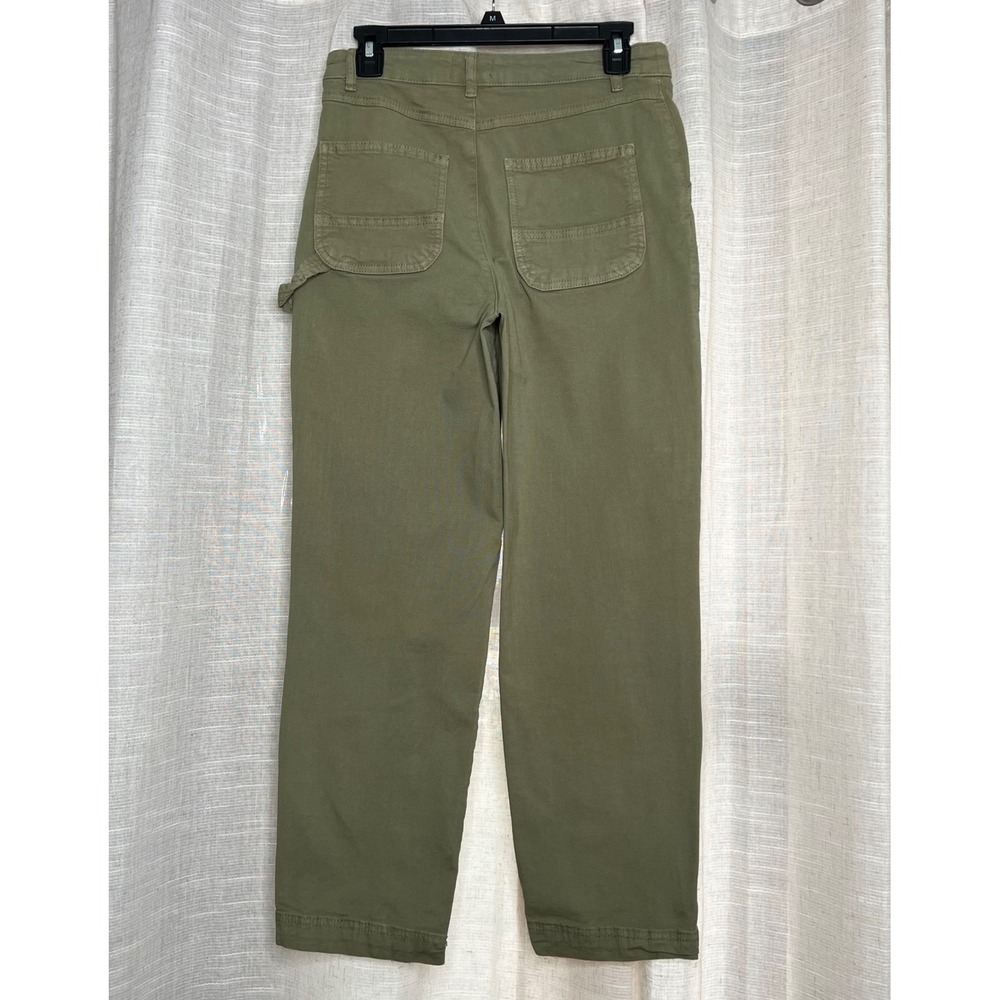 Marine Layer Maya Slim Straight Leg Utility Pants Olive Green Women's Size 4 - Picture 3 of 11